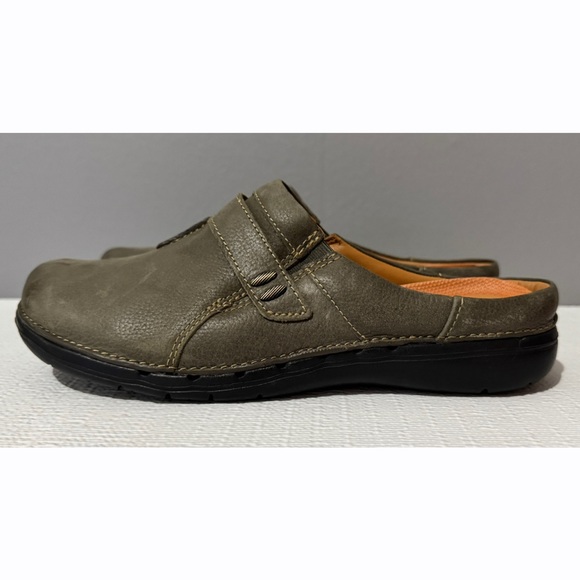 Clarks Unstructured Women’s Un Loop Ease Leather Sneaker Mule Size 8.5‎ - Picture 6 of 11